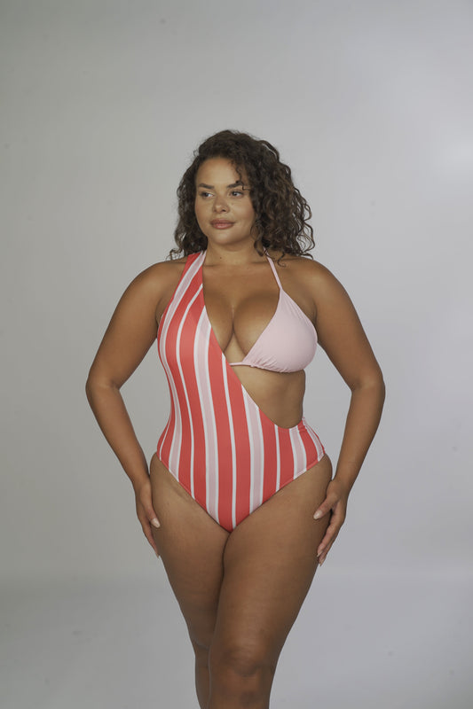Elle One Shoulder Swimsuit with Bikini Top