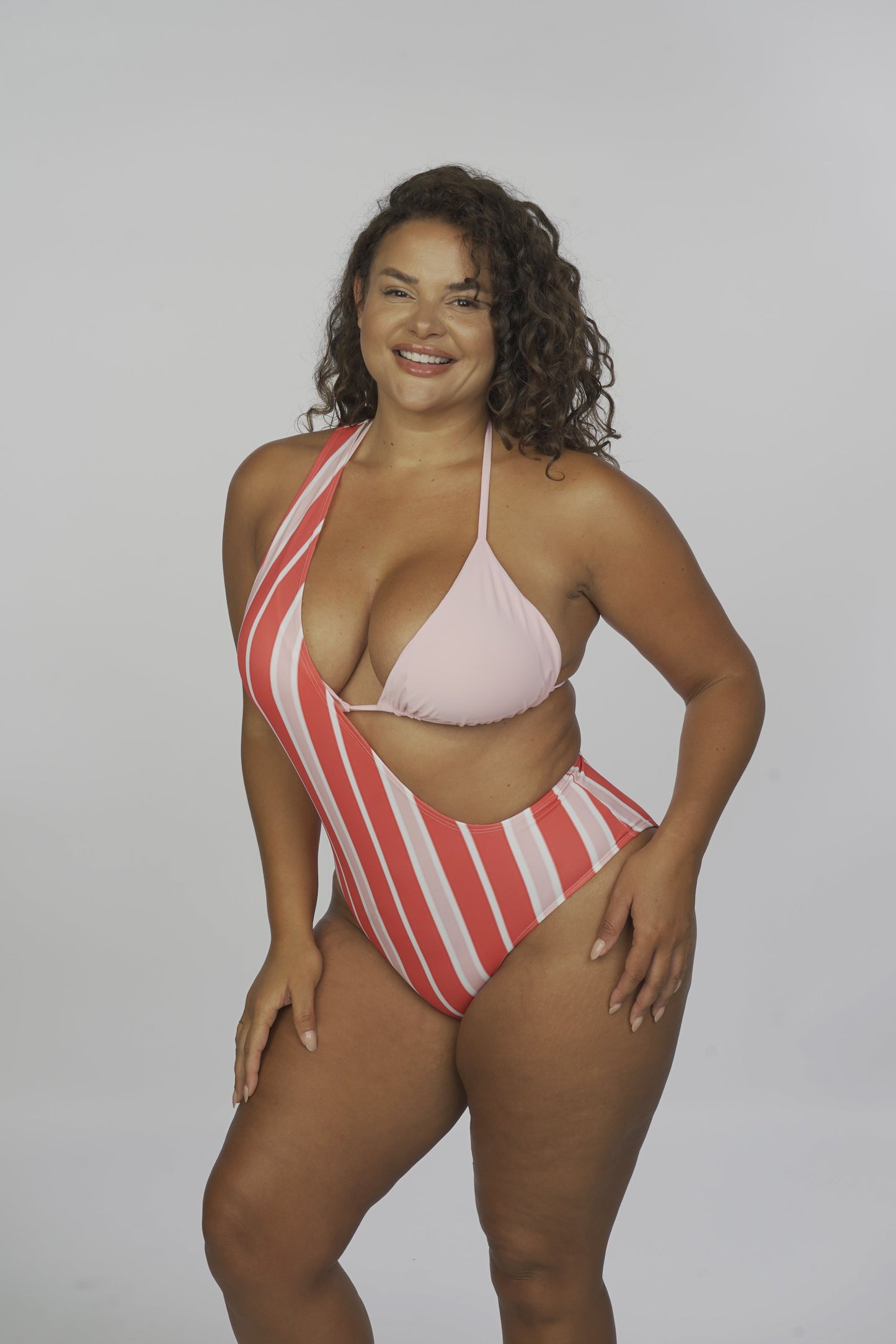 Elle One Shoulder Swimsuit with Bikini Top