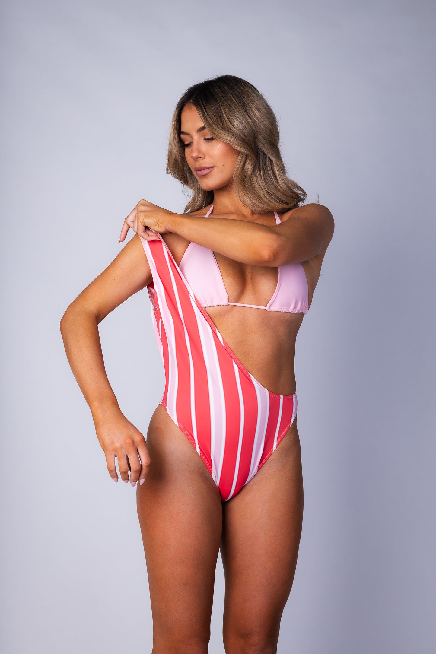 Elle One Shoulder Swimsuit with Bikini Top