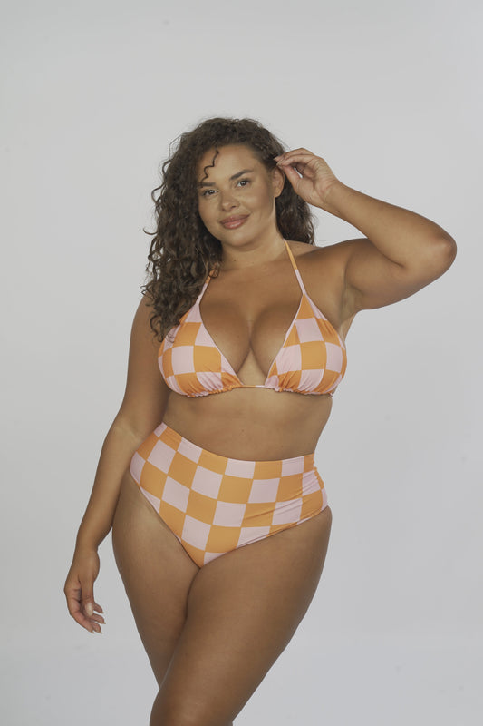 Aria Triangle High Waisted Bikini Set
