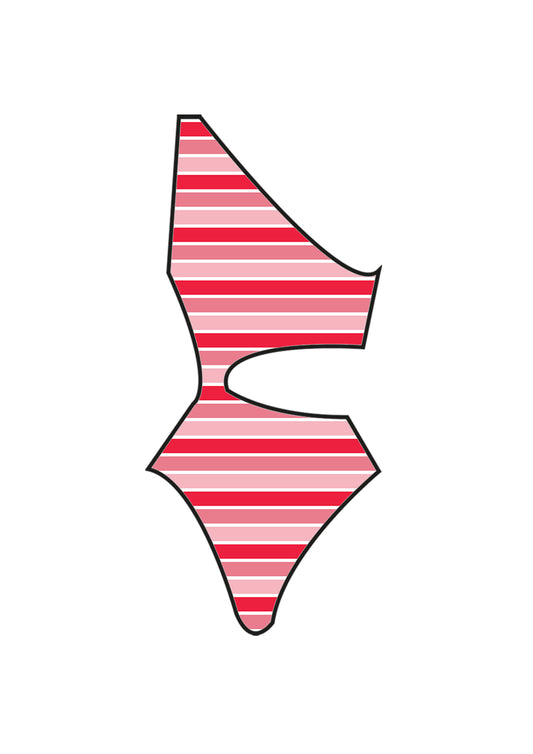 Sunset Pink Cut-out Swimsuit