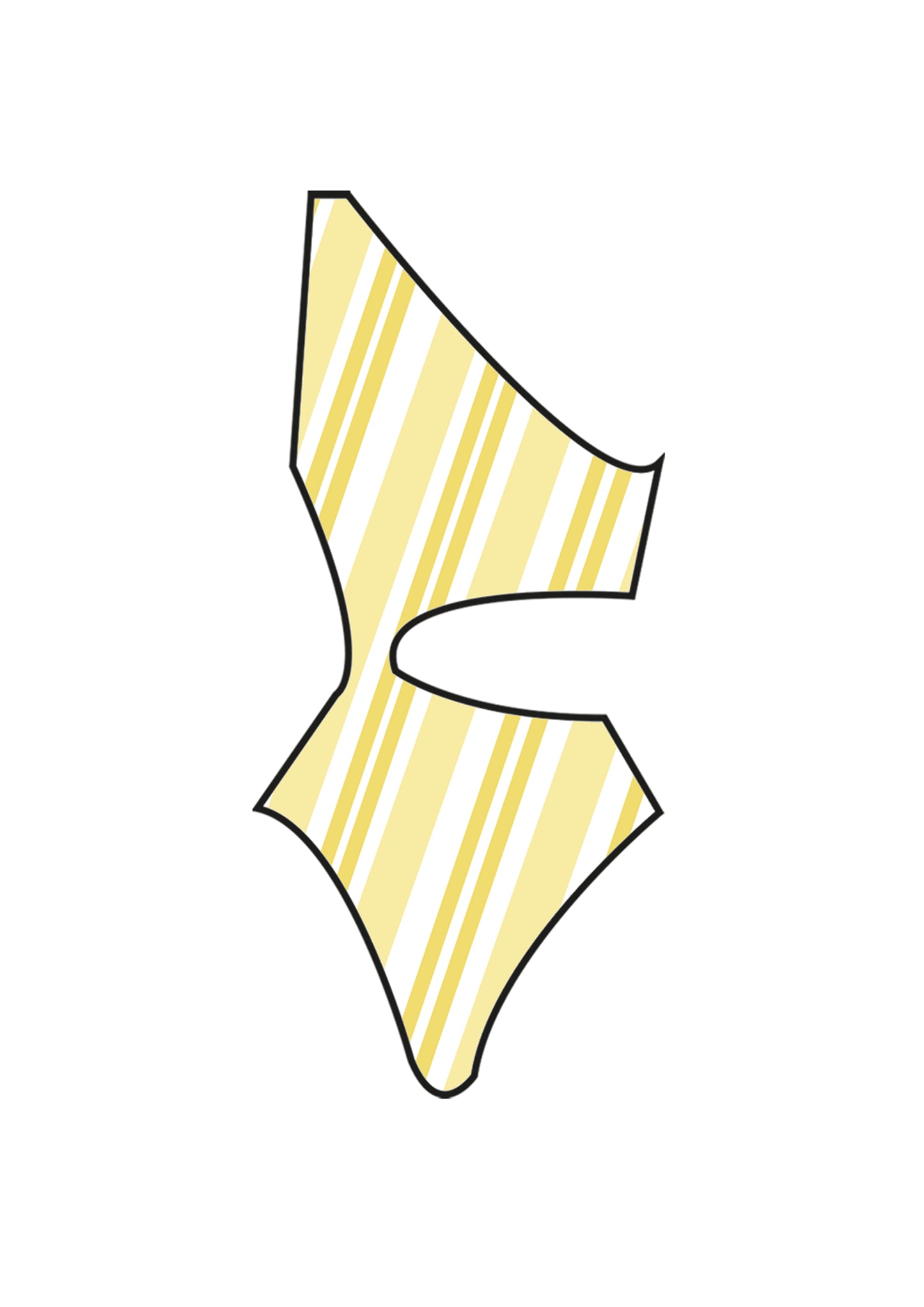 Citrus Yellow Cut-out Swimsuit
