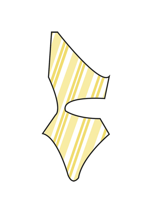 Citrus Yellow Cut-out Swimsuit